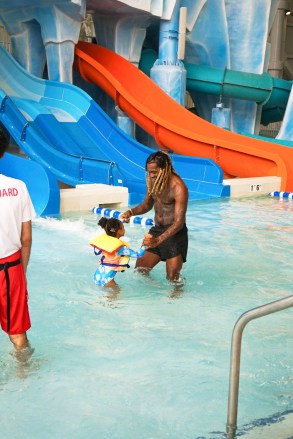 Cardi B and Offset enjoyed a fun family day at Dreamworks Water Park in American Dream.  Official photos from the New Jersey entertainment complex show the hip hop couple having a good time at the world's largest indoor whirlpool pool with daughter Kulture.  Cardi smiles proudly as the Offset dad plays hand in hand in the water with their young daughter.  Son Wave was also present with the group but was not screened.  Star of 