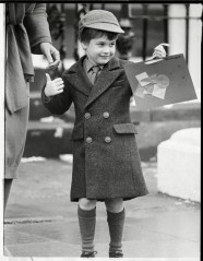 Prince William Early Life / Education January 1987 Princess Of Wales Takes Prince William To His First Day At Wetherby School And Is Met By His New Headmistress Miss Frekerika Blair Turner (33) A Thumbs Up From Prince William After His First Morning... Royalty William Happily Skipped Into School To Begin His First Day. At The End Of The Session He Proudly Showed His Artwork To The Waiting Press. 
Prince William Early Life / Education January 1987 Princess Of Wales Takes Prince William To His First Day At Wetherby School And Is Met By His New Headmistress Miss Frekerika Blair Turner (33) A Thumbs Up From Prince William After His First Morning.
