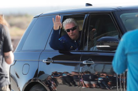 Virgin Galactic founder Richard Branson waves good bye while heading to board the rocket plane that will fly him to space from Spaceport America near Truth or Consequences, New Mexico
Virgin Galactic Branson, Truth or Consequences, United States - 11 Jul 2021
