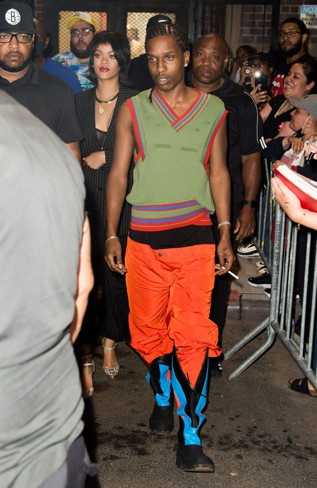 A$AP Rocky Nailed His Lunch Date Outfit With Rihanna in a Green Bottega  Veneta Vest