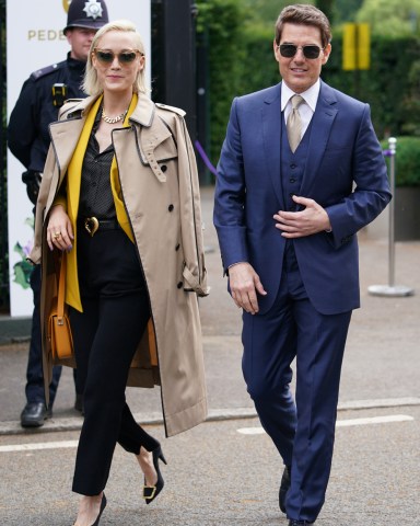 Tom Cruise attends Wimbledon Championships Tennis Tournament Ladies Final Day at All England Lawn Tennis and Croquet Club on July 10, 2021 in London, England. 10 Jul 2021 Pictured: Tom Cruise attends Wimbledon Championships Tennis Tournament Ladies Final Day at All England Lawn Tennis and Croquet Club on July 10, 2021 in London, England. Photo credit: Mirrorpix / MEGA TheMegaAgency.com +1 888 505 6342 (Mega Agency TagID: MEGA769400_004.jpg) [Photo via Mega Agency]