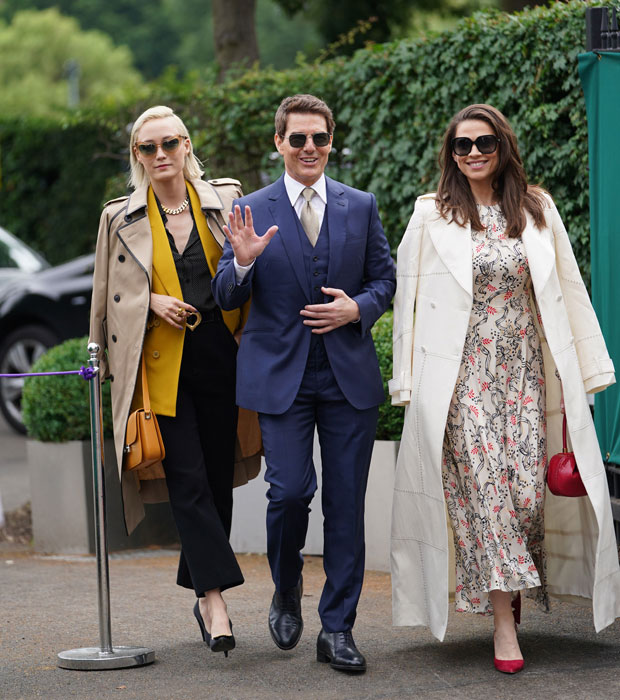 Tom Cruise Is Dapper In A Blue Suit For Rare Appearance At Wimbledon With Hayley Atwell — See ...