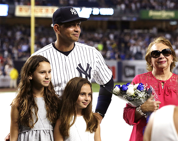 A-Rod with his daughters Natasha & Ella. Alex Rodriguez with