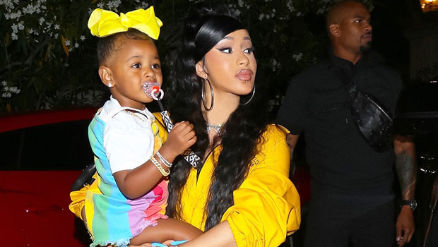 Cardi B & Kulture Wear Pink Princess Dresses For 3rd Birthday Party ...