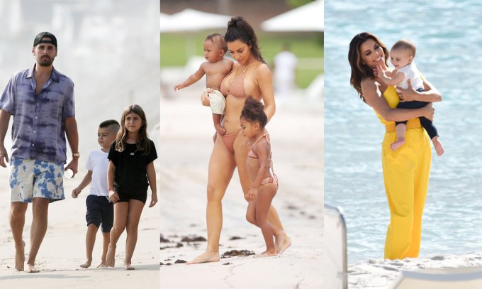 Celebrity Families At The Beach