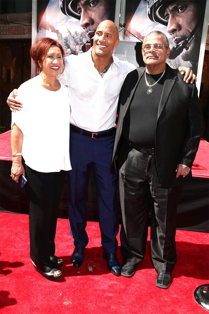 Dwayne ‘The Rock’ Johnson With His Parents In 2015
