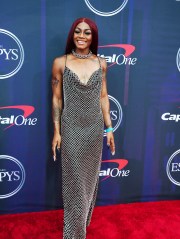 New York, NY - July 10, 2021 - The Rooftop at Pier 17: Sha'Carri Richardson on the red carpet for the 2021 ESPYS presented by Capital One.
(Photo by Joe Faraoni / ESPN Images)
