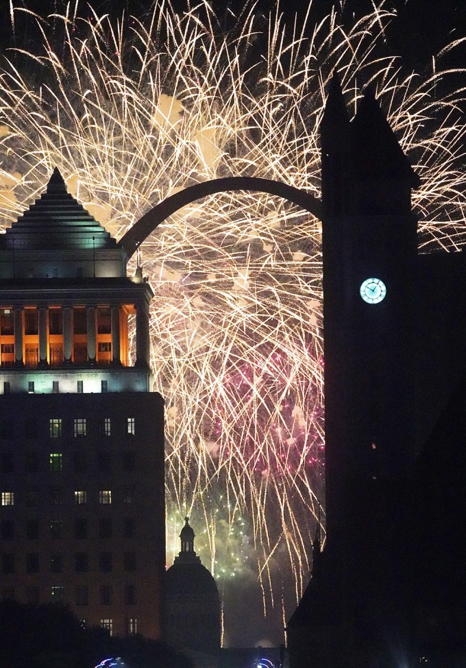 Fourth Of July Fireworks In St. Louis, Missouri