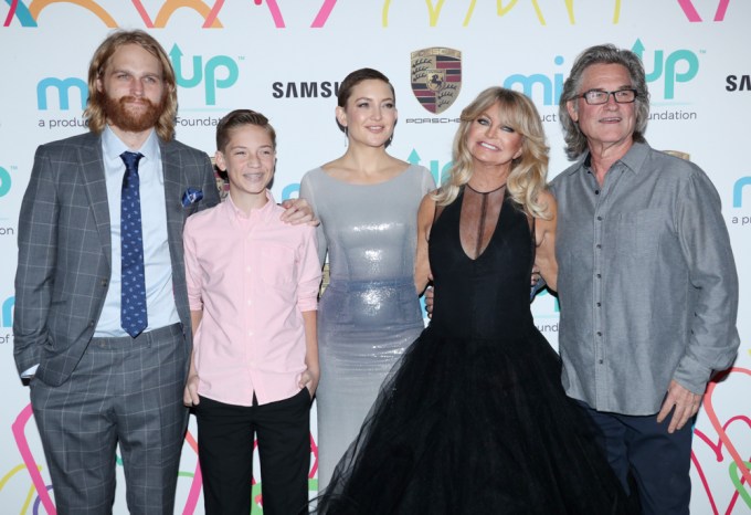 Goldie Hawn and Kurt Russell with their family at ‘Goldie’s Love In For Kids’