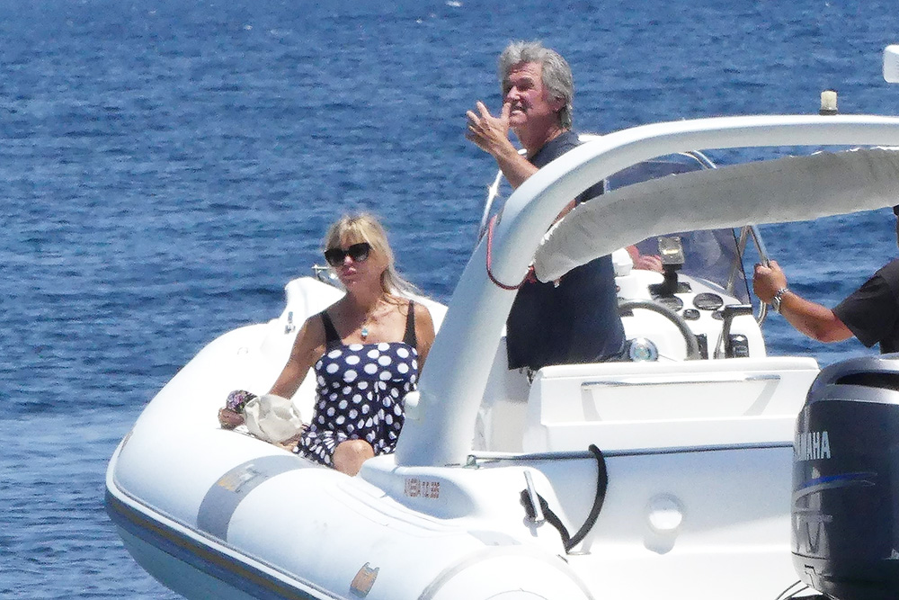 *EXCLUSIVE* Kurt Russell and Goldie Hawn enjoy the Greek summer on Skiathos Island