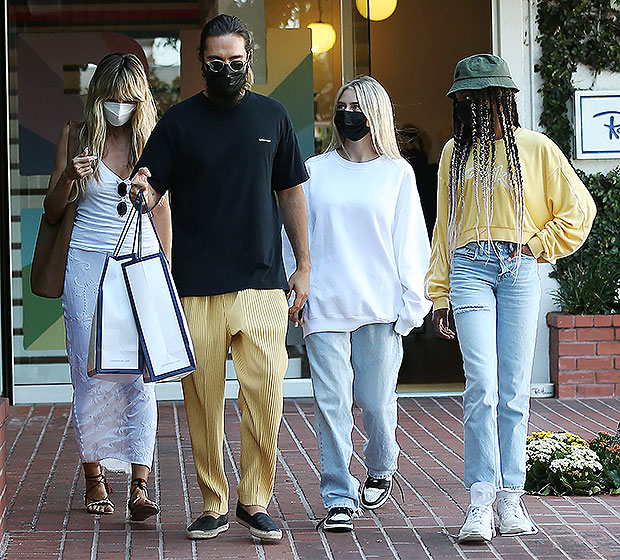 Heidi Klum & Daughter Leni Put on Matching White Outfits For Lunch