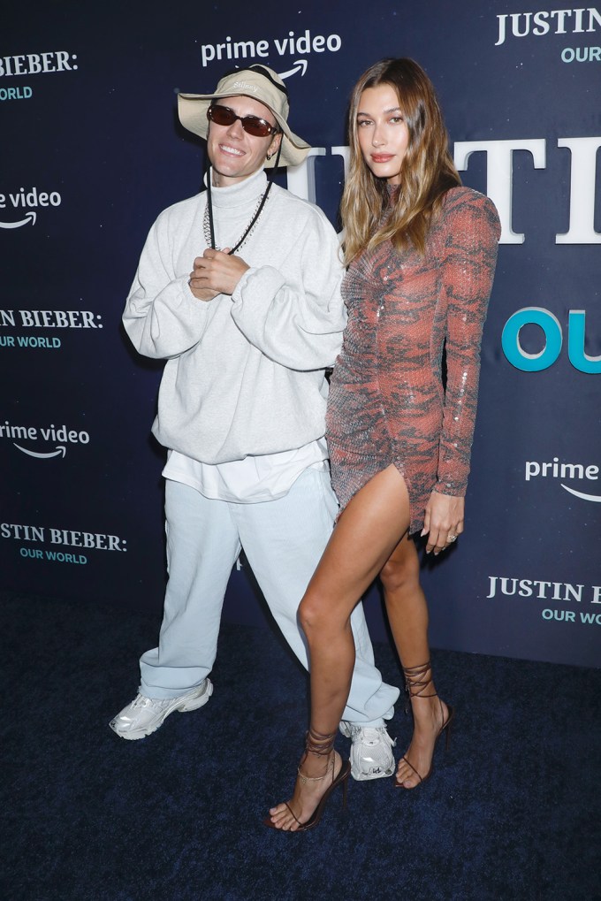 Justin Bieber & Hailey Baldwin At ‘Our World’ Screening