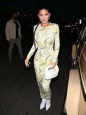 knee length dresses for ladies Kylie Jenner Rhinestones Long Sleeves 2016 Met Gala Dress