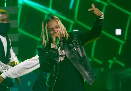 Lil Durk performs at the BET Awards, at the Microsoft Theater in Los Angeles2021 BET Awards - Show, Los Angeles, United States - 27 Jun 2021