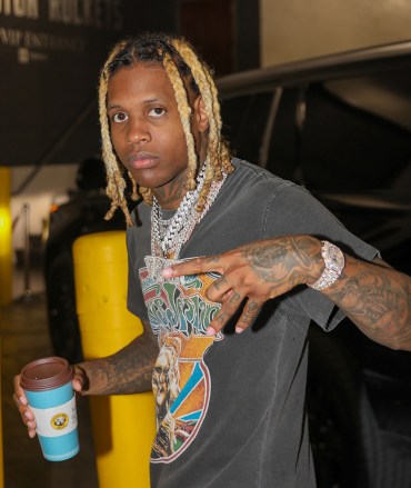 Lil Durk poses backstageHouston Mayhem Memorial Day Concert, The Toyota Center, Texas, USA - 29 May 2021