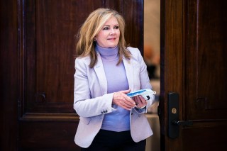 Republican Senator from Tennessee Marsha Blackburn departs the Republican's weekly luncheon in the Russell Senate Office Building in Washington, DC, USA, 16 March 2021.
Republicans speak at press conference, Washington, USA - 16 Mar 2021