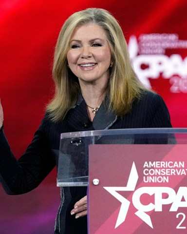 Sen. Marsha Blackburn, R-Tenn., speaks at the Conservative Political Action Conference (CPAC), in Orlando, Fla
CPAC Blackburn, Orlando, United States - 26 Feb 2021