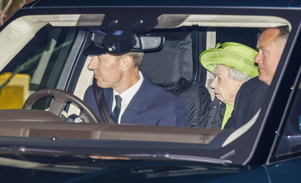 Queen leaves The Royal Chapel of All Saints in Windsor