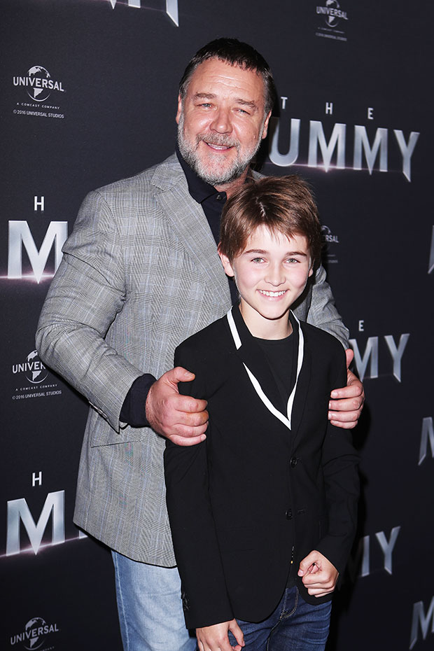 Russell Crowe with son Tennyson