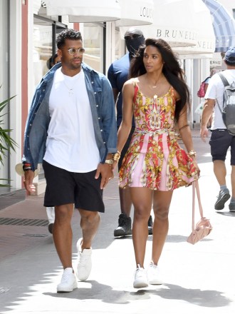 Russell Wilson and Ciara on holidays in Capri. 08 Jul 2021 Pictured: Russell Wilson and Ciara on holidays in Capri. Photo credit: MEGA TheMegaAgency.com +1 888 505 6342 (Mega Agency TagID: MEGA768787_017.jpg) [Photo via Mega Agency]