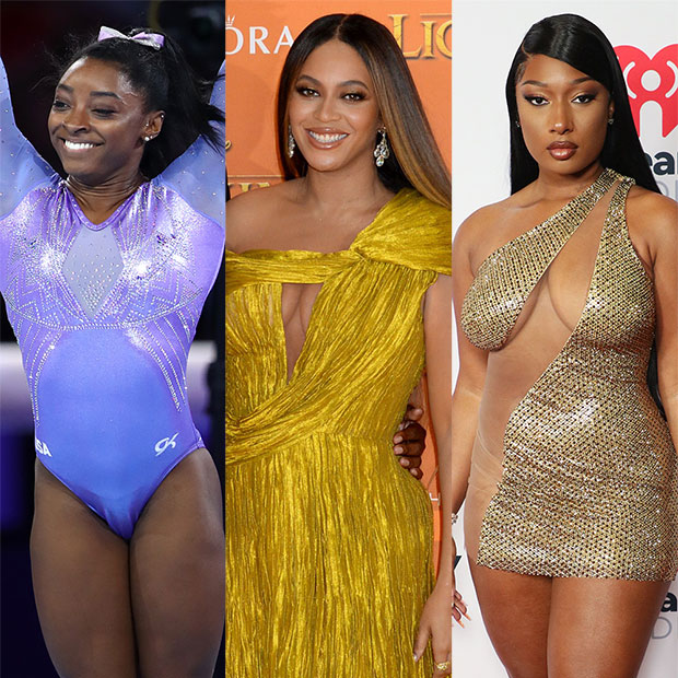 Simone Biles, Beyonce, Megan Thee Stallion 