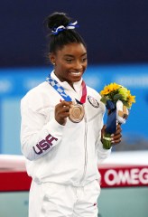 Simone Biles wins the bronze medal - Women's Balance Beam Final
Artistic Gymnastics, Ariake Gymnastics Centre, Tokyo Olympic Games 2020, Japan - 03 Aug 2021