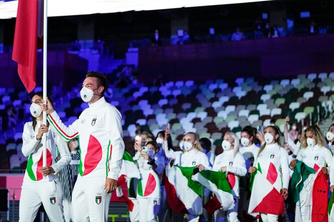 Team Italy At The Opening Ceremony