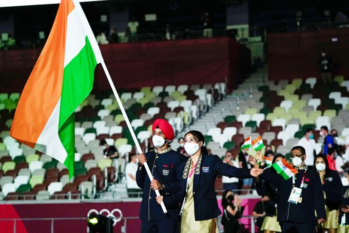 Team India At The Opening Ceremony