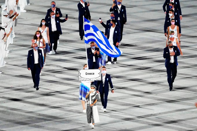 Team Greece At The Opening Ceremony