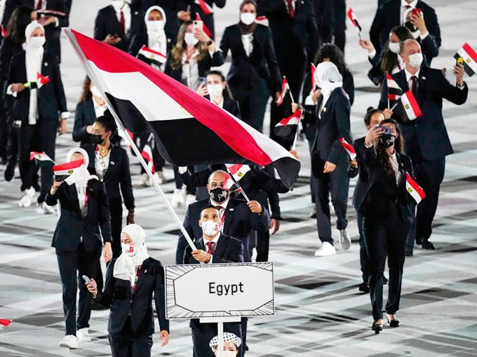Team Egypt At The Opening Ceremony