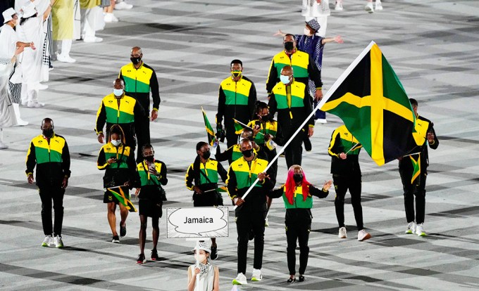 Team Jamaica At The Opening Ceremony