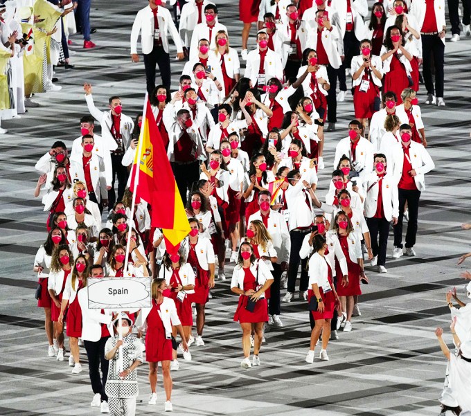 Team Spain At The Opening Ceremony