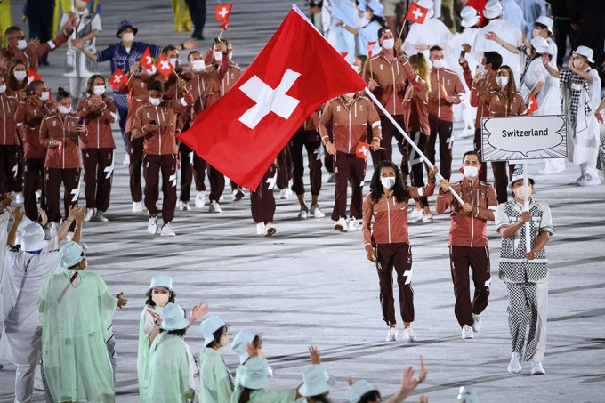 Team Switzerland At The Opening Ceremony