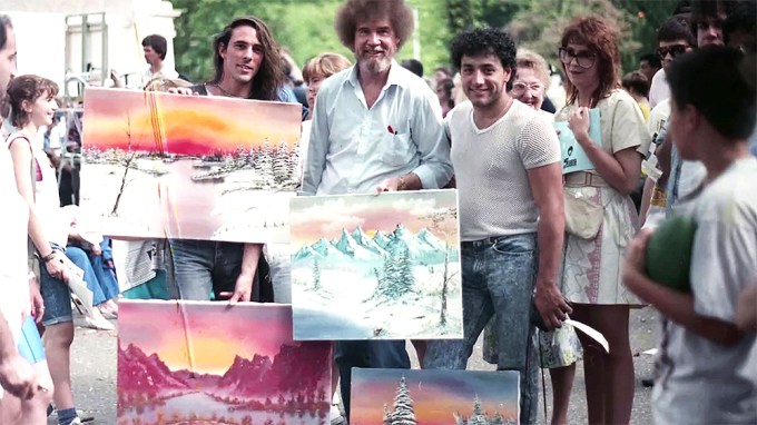 Bob Ross With Some Paintings