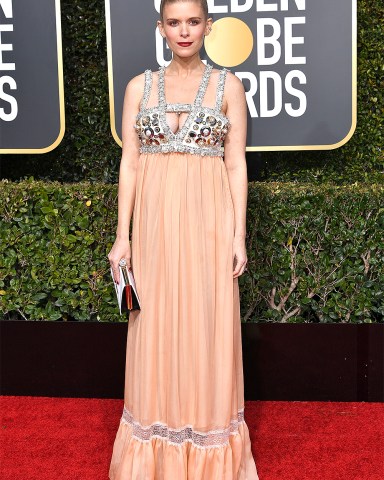 Kate Mara
76th Annual Golden Globe Awards, Arrivals, Los Angeles, USA - 06 Jan 2019
Wearing Miu Miu same outfit as catwalk model *9731670cv