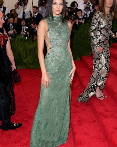 Kendall Jenner
Costume Institute Gala Benefit celebrating China: Through the Looking Glass, Metropolitan Museum of Art, New York, America - 04 May 2015
WEARING CALVIN KLEIN