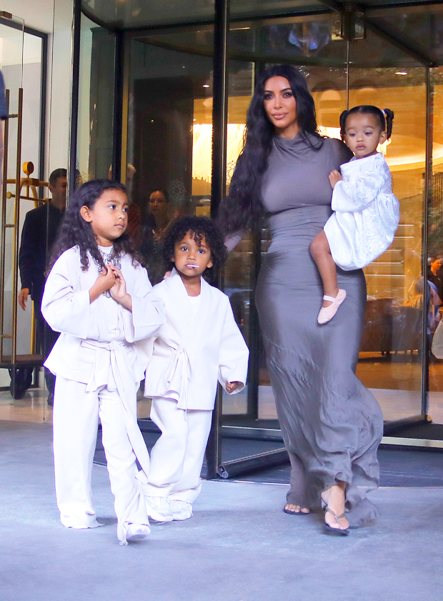 Kim Kardashian and her kids