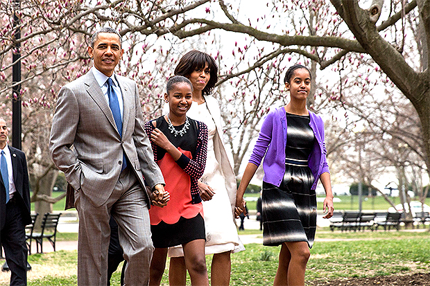 barack michelle obama daughters