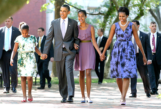 barack michelle obama daughters