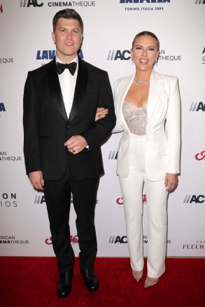 Scarlett Johansson and Colin Jost
35th American Cinematheque Award, Los Angeles, USA - 18 Nov 2021 
Scarlett Johansson honored at 35th American Cinematheque Award tribute