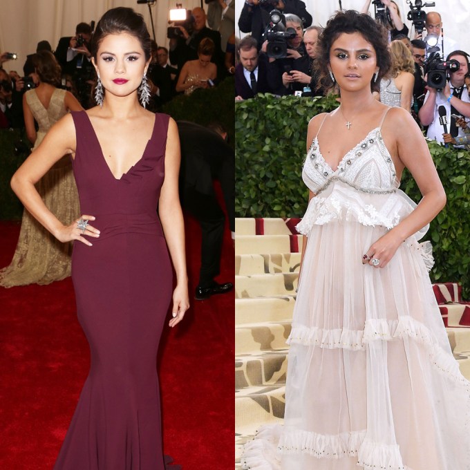 Selena Gomez in Black and White Louis Vuitton Dress at the 2016 Met Gala