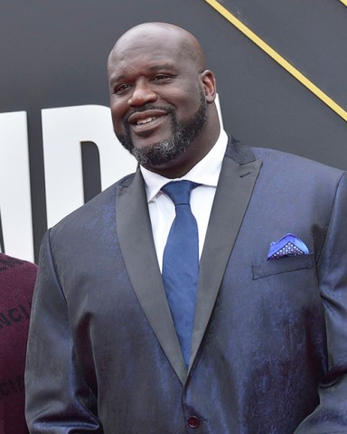 KILL NOTICE Mandatory Credit: Photo by Richard Shotwell/Invision/AP/Shutterstock (10320729af) Shaquille O'Neal, Shareef O'Neal, Shaqir O'Neal. Shaquille O'Neal, center, and sons Shareef O'Neal, left, and Shaqir O'Neal arrive at the NBA Awards, at the Barker Hangar in Santa Monica, Calif 2019 NBA Awards - Arrivals, Santa Monica, USA - 24 Jun 2019 KILL NOTICE - This image has been withdrawn. Please remove all copies and do not publish.