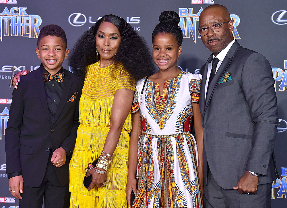 Angela Bassett, Bronwyn Vance, Slater Vance and Courtney B. Vance
''Black Panther' film premiere, Arrivals, Los Angeles, USA - 29 Jan 2018