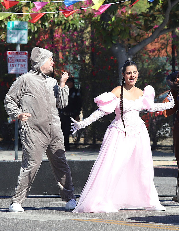 Camila Cabello Dresses As ‘cinderella With James Corden See Pics Hollywood Life 