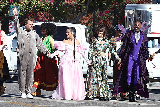 Camila Cabello Dresses As ‘cinderella With James Corden See Pics Hollywood Life 