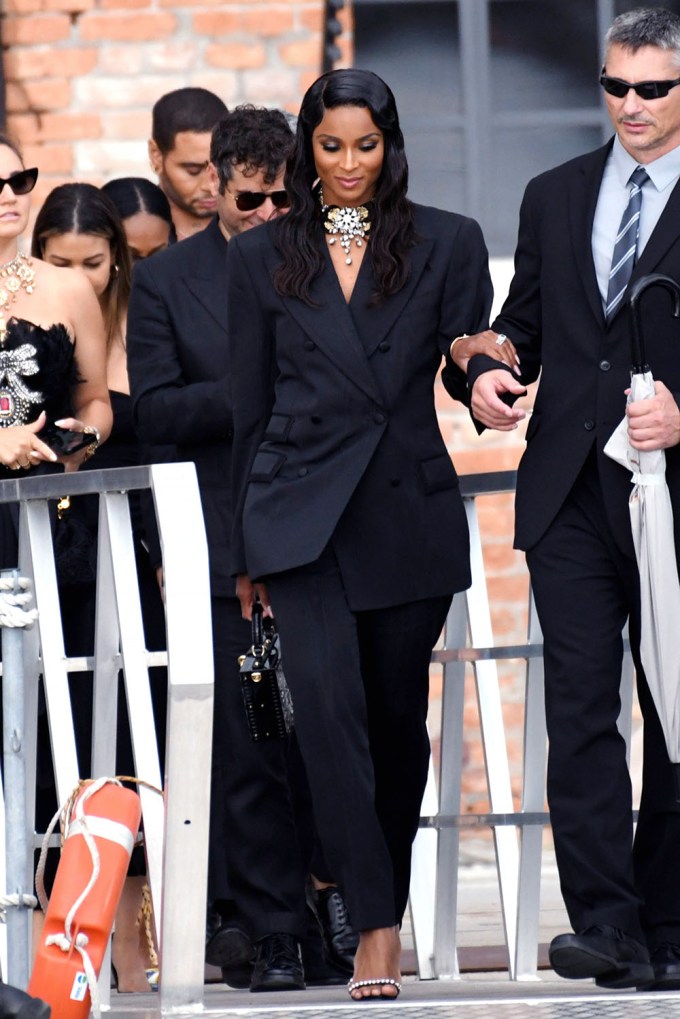 Ciara in a suit