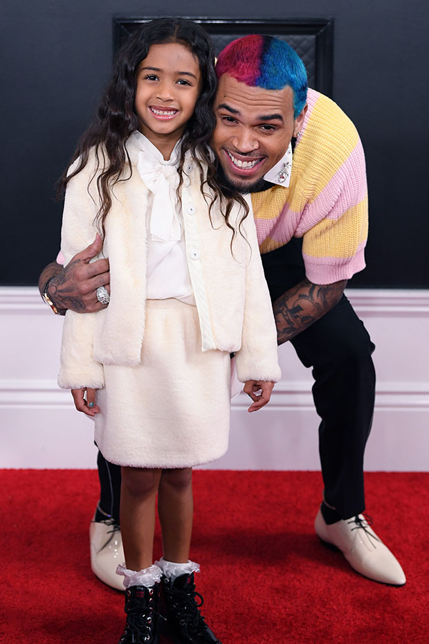 Chris Brown with daughter Royalty