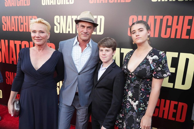 Christopher Meloni with his family at the ‘Snatched’ film premiere