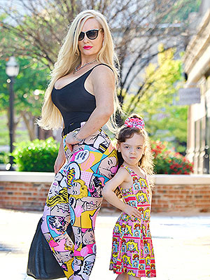 Coco Austin & Her Daughter Chanel Rocking Matching Comic Book