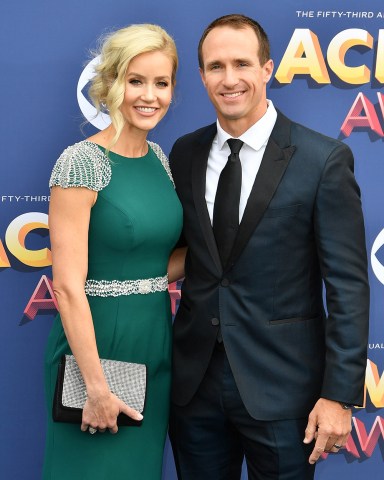 Drew Brees, Brittany Brees
53rd Annual Academy of Country Music Awards, Arrivals, Las Vegas, USA - 15 Apr 2018